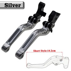 로고 CB125R /롱 CNC 브레이크 125R CB 클러치 2011 호환 오토바이 액세서리 레버 혼다, Short Silver, 1개