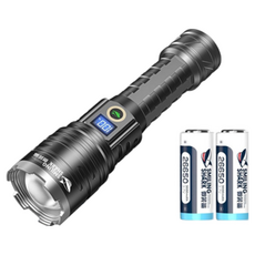 微笑鯊 SD5500 M80超強光手電筒 伸縮變焦 高亮手電筒 露營燈 照明, 1個, 2電【微笑鯊原廠】SD-5500 手電筒