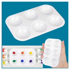 미술팔레트 소형 미니파레트 물감파레트 6구, 1개, 6, PP