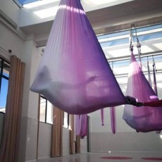 컬러풀 요가해먹 공중 스트랩 세트 탄성 원단 실크 스윙 반중력 운동용 가정 스튜디오용, 1개, N_다크 그레이