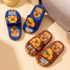 卡皮巴拉兒童拖鞋 可愛卡通造型 防滑軟底居家涼鞋