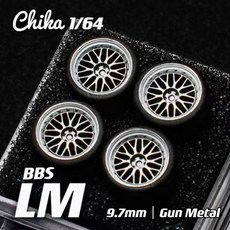 치카 나베스 휠 브레이크 캘리퍼 타이어 토미 미니 자동차용, 2. BBS LM 9.7mm gray, 1개