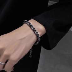 테티아 남자 패션 티타늄 체인 팔찌