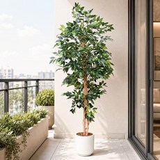 頂級擬真榕樹 180公分室內大型仿真植栽, 綠, 1個