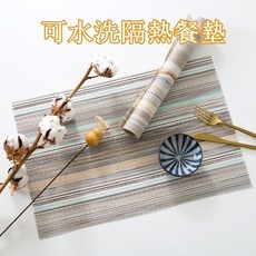 精緻編織餐墊 多色可選 防滑耐磨 隔熱易清潔 餐桌保護墊, 1個