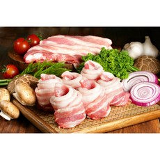 [고원농산]지리산 흑돼지 오겹살, 1kg, 1개