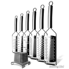 美國 Microplane 全不銹鋼專業刨刀 廚房刨絲神器 輕鬆刨絲 堅固耐用, 1個, 食物推進盒, 透明