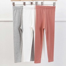 초등학생 저학년 주니어 무지 데일리 골지 레깅스 kjt+612oF