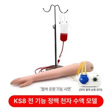 정맥 주사 테스트 모형 실습 연습 간호사 팔뚝 팔 훈련 채혈 피부 실리콘 키트 수액, 1개
