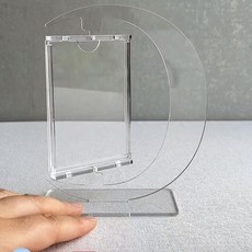 新品 月亮旋轉立牌亞克力插卡透明小卡展示架可旋轉 副廠產品, 1個, LP-883 月亮旋轉立牌1個,10cm 無小卡, N/A