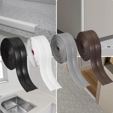 1개 2mX4cm 내외부 코너 트림 몰딩 유연한 벽 코너 보호대 자가 접착 엣지 가드 코킹 스트립 바닥, 08 Misty brown, 01 2m