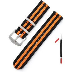 남성용 시계 다이브 나일론 밴드 20mm 22mm 고속 릴리스 멀티컬러 교체 스트랩블랙 카키 그레이블랙 버클