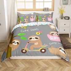 Feelyou 비행기 이불 커버 세트 아동용 유아 만화 항공기 침구 세트 귀여운 아기 소년 소녀 이불 커버 베개 커버 1개 트윈