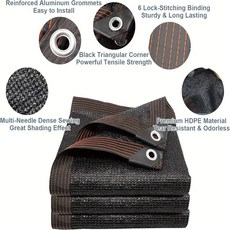 12PIN 검은 차양 음영 70 80 식물 온실 커버 메쉬 울타리 정보 보호 화면 정원 태양 창고 야외 UV, 4Mx4M