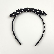 액세서리 헤어밴드 리본 블랙 머리 도트