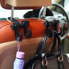 차량 뒷좌석 후크 걸이 헤드레스트 다용도 멀티 수납 클립, 상세페이지 참조, 1개