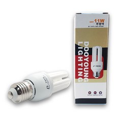 두영 삼파장 전구 11W 주광색 E26 소모갈 형광 등 램프, 1개