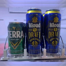 바른살림 냉장고 자동정렬 캔음료 트레이 디스펜서, 화이트_3라인, 화이트 음료트레이 키친핏(31cm)