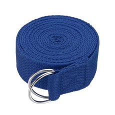 YELARXI 스트레칭용 요가 스트랩 조절 가능한 메탈 D 링 버클 밴드 포함 운동용 스트레치, Purple, Blue