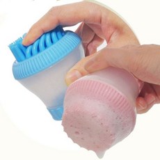 강아지 고양이 목욕솔 디스펜서 샴푸 브러쉬 블루roo6+8kpY