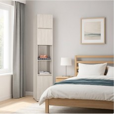 賀雅家居 克萊格2.5尺被櫥中空收納 / 2尺被櫥三抽 / 2.5尺被櫥三門雙吊 / 2尺鏡台式 / 1.5尺二門衣櫥, 1個, 1.5尺被櫥式二門衣櫥