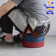 작업용 방석 스트랩 이동식 야외 허리 버클 방석 휴대 갯벌체험 쪼그리 농업용 다용도 피크닉 엉덩이, 작업방석, 투톤 허리버클_소