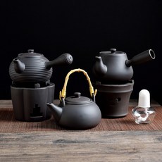 푸레도기 옹기 도자기 다도 주전자 차끊이기, B스토브+C포트(세트) ., 1개