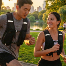 픽앤굿 흔들림제로 125g 초경량 핸즈프리 러닝 조끼, 1개, 블랙