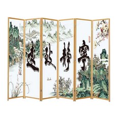 화조도병풍 매화 식당 칸막이 고화 인테리어 엔틱 높이 병풍