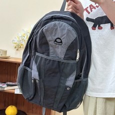 戶外運動雙肩包大學生男女通用大容量休閒徒步可摺疊揹包登山包, 黑色