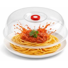 스팀 통풍구가 있는 일본 바겐 전자레인지 커버 음식 재가열을 위한 이지 그립 스플리터 가드 뚜껑 BPA 프리 플라스틱 식기세척기 안전 일본산 9인치, 1, Large