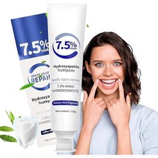 7.5% 羥磷灰石 用於搪瓷保護和牙齒強化的氫磷灰石 用於敏感牙齒 日常保護 持久呼吸 4.23 盎司 (1), 1個, 1