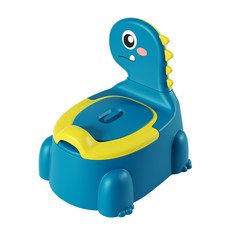 可愛恐龍造型兒童便盆，舒適安全防滑，寶寶如廁訓練好幫手, 藍色