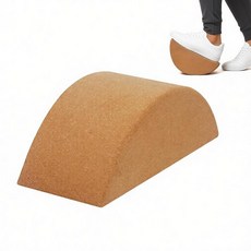 HiSnug 코르크 종아리 스트레처 풋 로커 - 족저근막염용 반달 요가 블록 발목 스트레처 밸런스 블록 다리 근육 근력 운동 스포츠 운동 장비 미끄럼 방지 1개