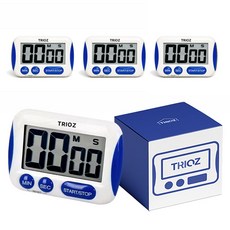 트리오즈 디지털 타이머 TT-291, 4개, 블루