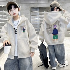 아동 오버핏 후드집업 중학생 봄가을 점퍼 데일리 캐주얼 주니어 점퍼