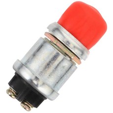 아연 스타트 버튼 스위치 푸시 스타터 혼 자동차 보트 선박 엔진 점화 제어 교체용, 1개, 기본