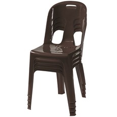 플라스틱의자 등받이의자 야외의자 행사 편의점 포장마차 간이용 보조 4개, 브라운(4개)