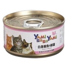 亞米亞米 白身鮪魚 貓罐, 1個, 白身鮪魚+鮮雞(深粉)