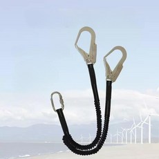 더블 죔줄 후크 로프 외줄 안전줄 건설 야외 낙하 방지 안전 추락 연결 벨트, 01. 싱글 탄성로프, 1개