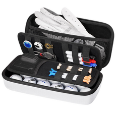 셀렉트디 올인원 대형 골프 골프공 볼 파우치 케이스 주머니 수납 방수 파크, 1개, 화이트