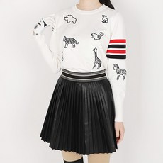 [MM運動]女款秋季皮革褶皺細褶裙高爾夫裙