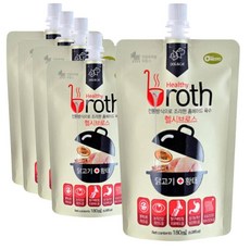 지친여름 진한 황태육수 고양이스프 닭고기 기력보충 고양이파우치수프 보상용 노령묘, 180ml, 5개