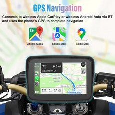 카플레이 모니터 휴대용 IP67 모토 터치 야외 방수 Sunsceen 오토바이 GPS 네비게이션 네비게이터 DVR CarPlay 안드로이드 자동, host
