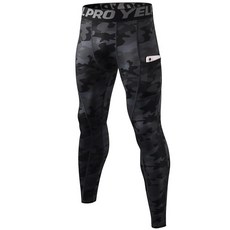 Yuerlian 1팩 또는 3팩 남성용 압박 바지 주머니가 있는 운동용 레깅스 러닝 베이스레이어 타이츠 사이클링 운동 바지 포켓-1퍼플 L