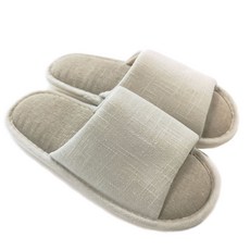 Utune 코튼 헴프 캐주얼 슬리퍼 거실화, Beige, 1개
