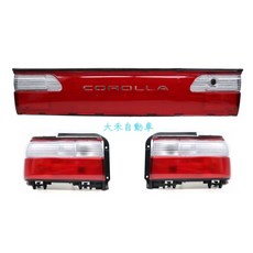大禾自動車 美規紅白後飾板尾燈 適用於豐田COROLLA AE100 93-97, 1個