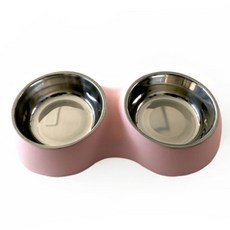 강아지 파스텔 스텐 식기 핑크 1p 고양이 급식 급수기 강아지식기 강아지밥그릇 강아지물그릇