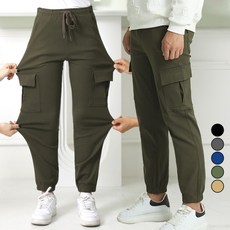 TURNKEY 男女通用 大尺碼 工裝束口彈性鬆緊長褲 9707