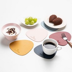일헌 홈애니 컵받침 4p set 그릇받침대, 핑크